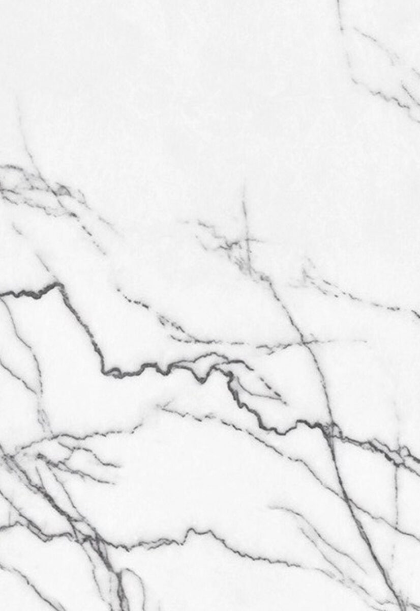 White marble surface with elegant gray veining, ideal for luxury furniture and interior design.
