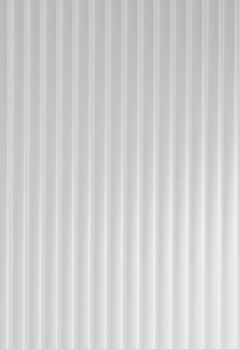 Customized white vertical wooden panel wall for modern interior design and furniture accents.